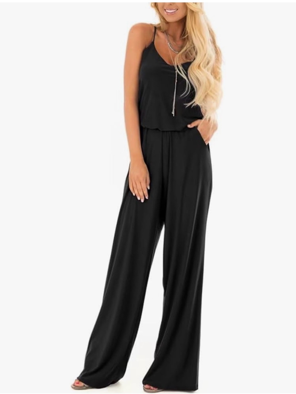 Women’s Black Wide-Leg Jumpsuit